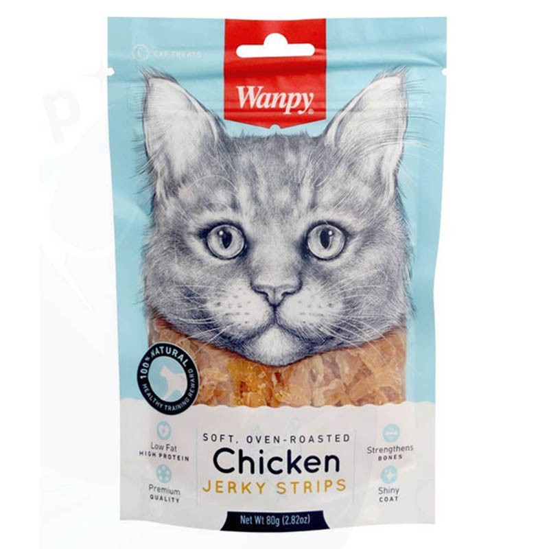 Wanpy Soft Jerky Cat Treat With Chicken Flavor