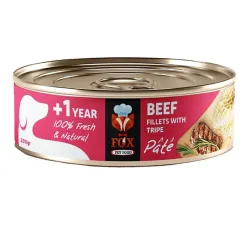 Fox Pate Canned For Adult Dog With Beef Fillets And Tripe