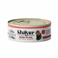 Shayer Natural Canned Adult Wet Cat Food With Chicken &amp; Jambon In Gravy Flavor