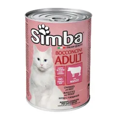 Simba Chunks Canned Adult Wet Cat Food With Beef Flavor