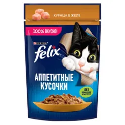 Felix Pouch Wet Cat Food With Chicken In Jelly