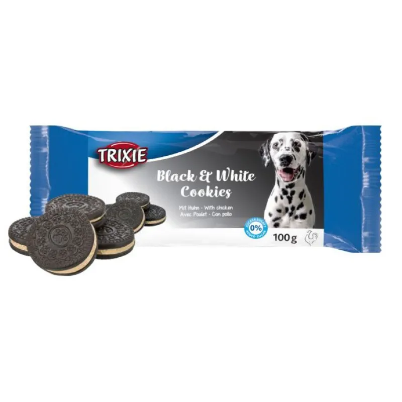 Trixie Black &amp; White Cookies Dog Treat With Chicken