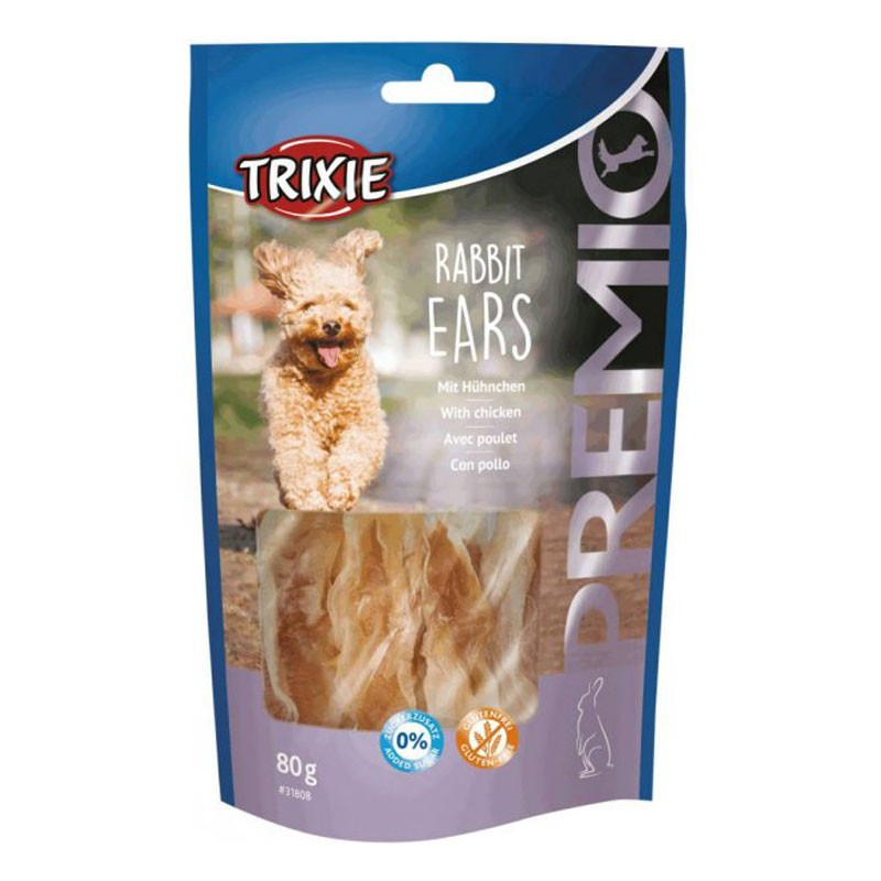 Trixie dog treats rabbit ears with chicken flavor