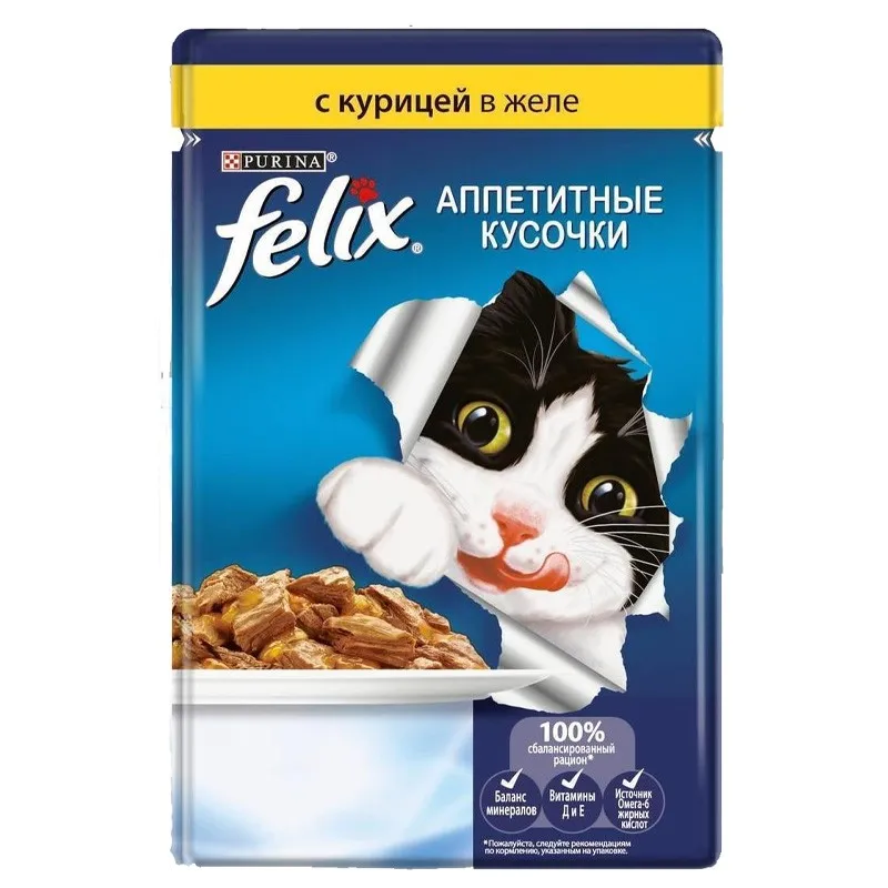 Felix Pouch Wet Cat Food With Chicken In jelly