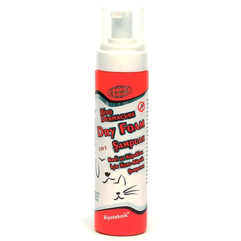 Biyoteknik Dry Foam Shampoo for Cats and Dogs