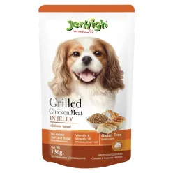 Jerhigh Pouch Adult Wet Dog Food With Grilled Chicken In Jelly