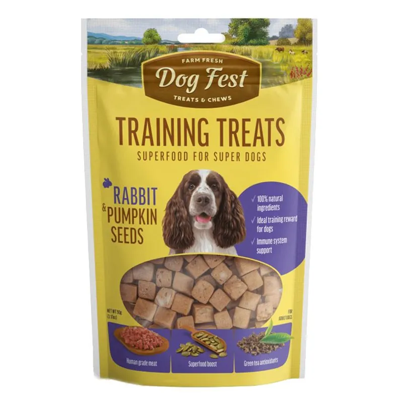 Dog Fest Training Treats Rabbit &amp; Pumpkin Seeds Dog Treats