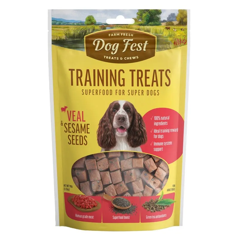 Dog Fest Training Treat Veal &amp; Sesame Seeds, For Adult Dogs