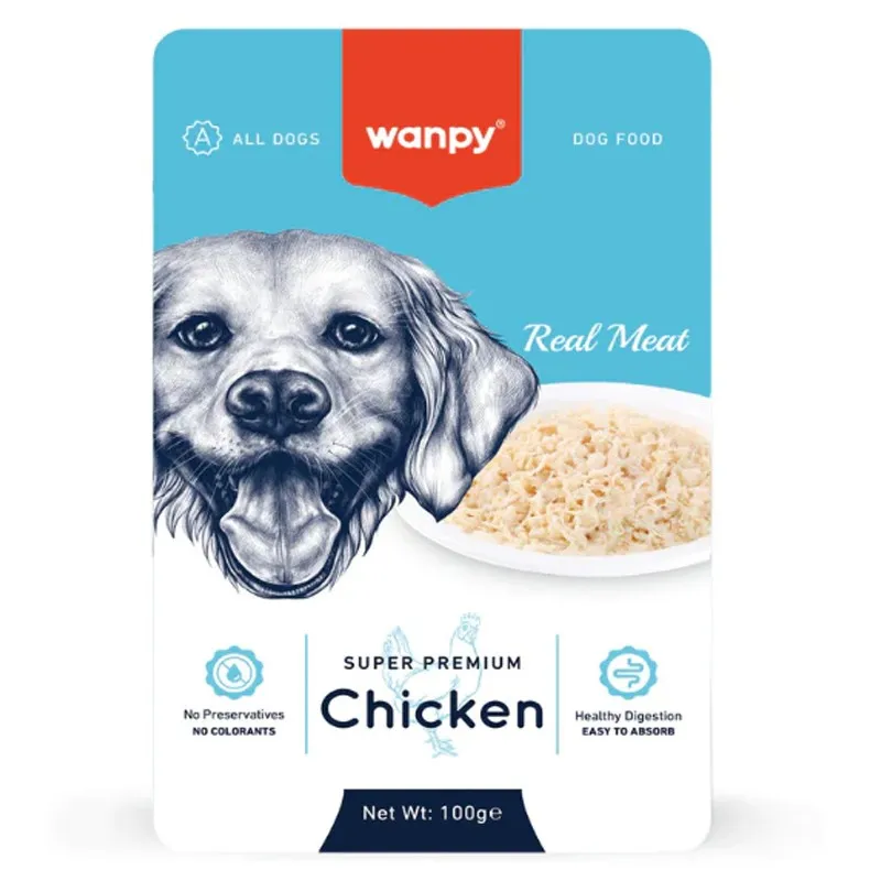 Wanpy Super Premium Dog Pouch with Chicken