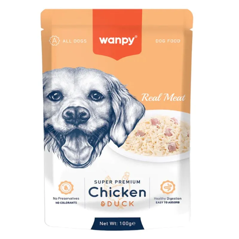 Wanpy Super Premium Dog Pouch with Chicken &amp; Duck