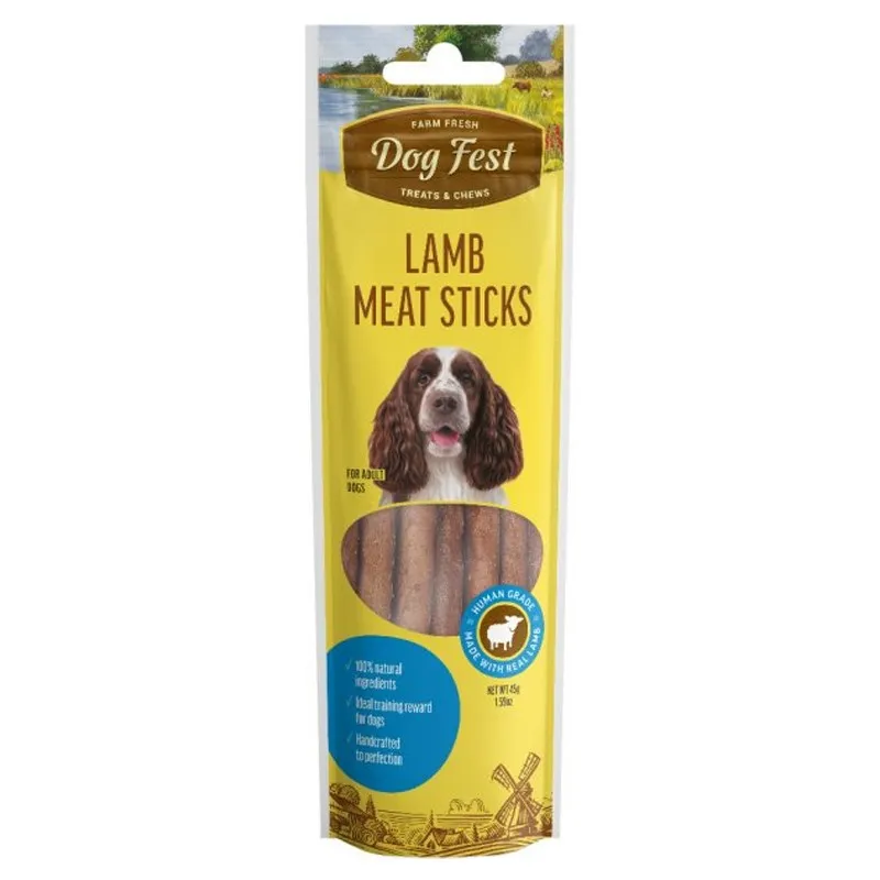 Dog Fest Meat Sticks With Lamb, For Adult Dogs