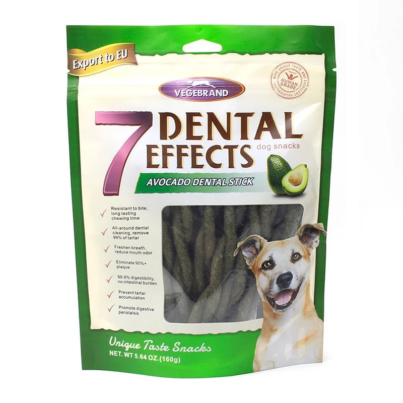 Vegebrand 7 Dental Effects Avocado Dental Stick chew bones for dogs to clean their teeth
