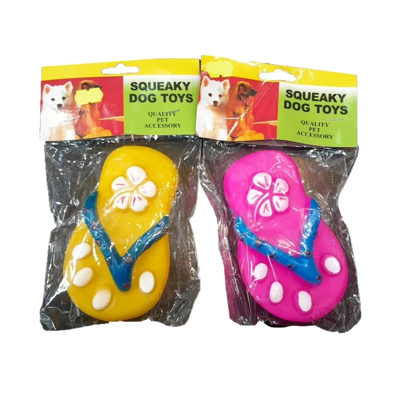 Squeaky &amp; Chew Dog Toy for Dogs Cute Sandal Style