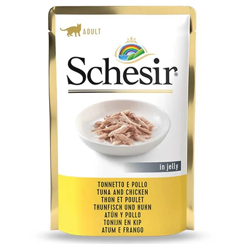 Schesir Tuna &amp; Chicken in Jelly Wet Food for Adult Cats