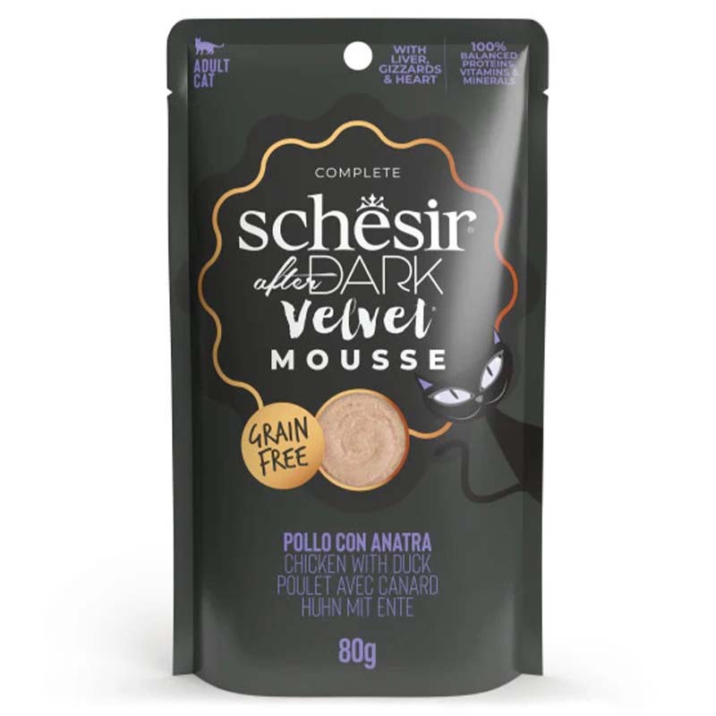 Schesir After Dark Chicken &amp; Duck in Mousse 80G in Pouch