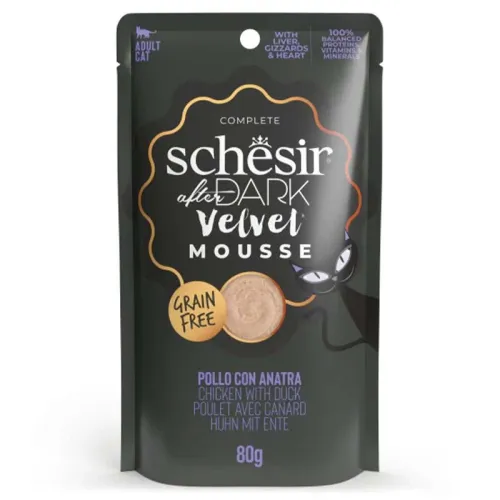 Schesir After Dark Chicken &amp; Duck in Mousse 80G in Pouch