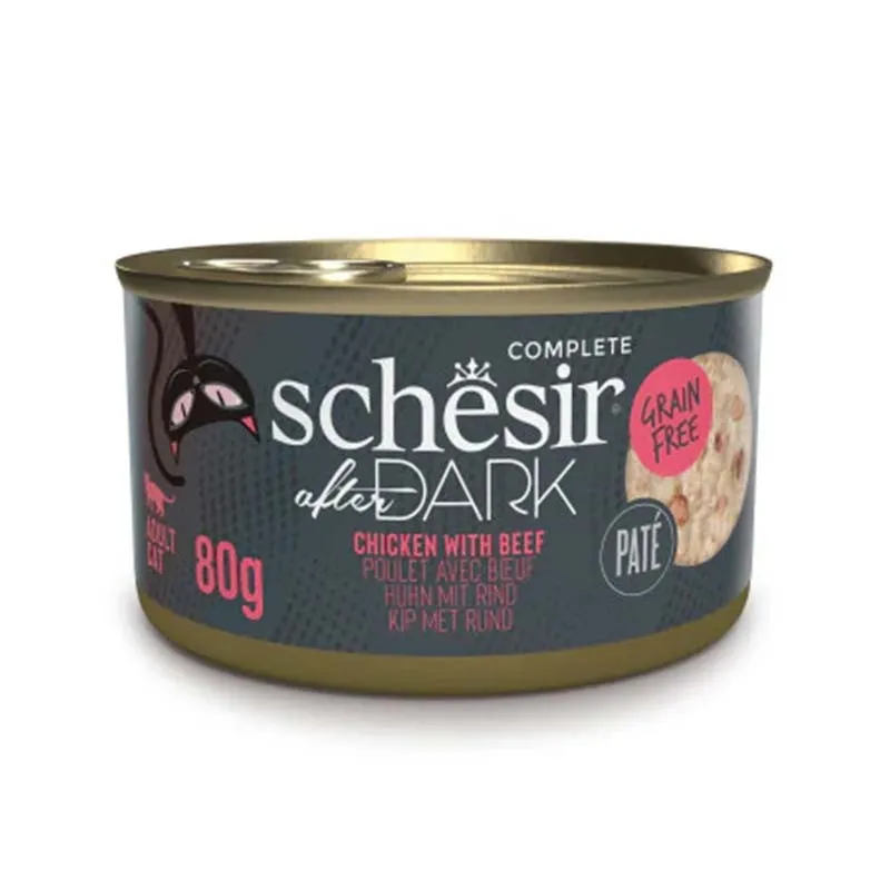 Schesir After Dark Chicken &amp; Beef in Pate 80G in Can