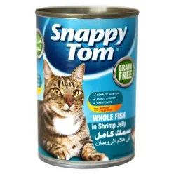 Snappy Tom Canned Wet Cat Food Whole Fish in Shrimp Jelly