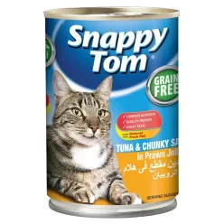 Snappy Tom Canned Wet Cat Food with Tuna &amp; Chunky Sardines in Prawn Jelly