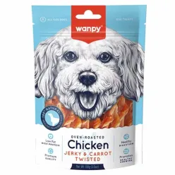 Wanpy Dog Oven-Roasted Chicken Jerky &amp; Carrot Twisted