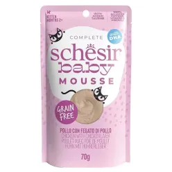 Schesir Chicken with Chicken Liver in Mousse 70G in Pouch