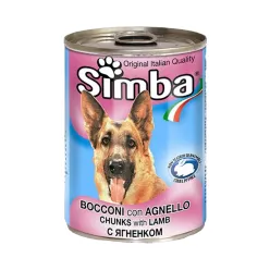 Simba Chunks Canned Adult Wet Dog Food With Lamb 