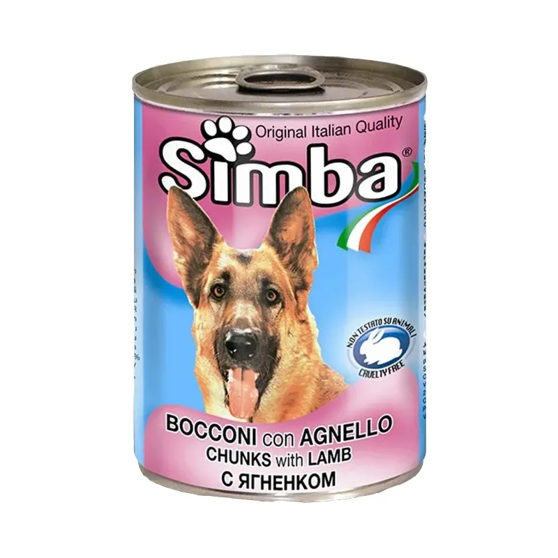 Simba Chunks Canned Adult Wet Dog Food With Lamb 