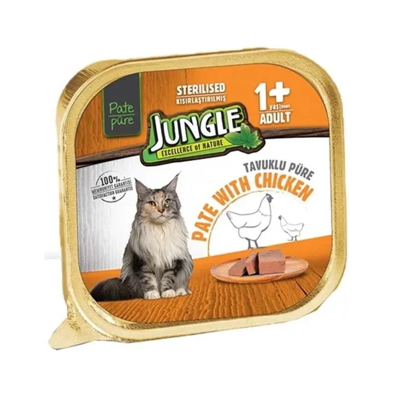 Jungle Canned Adult Sterilised Cat Food with Chicken