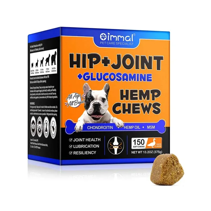 Oimmal Hip Joint Supplement Dog Chews With Duck Flavor