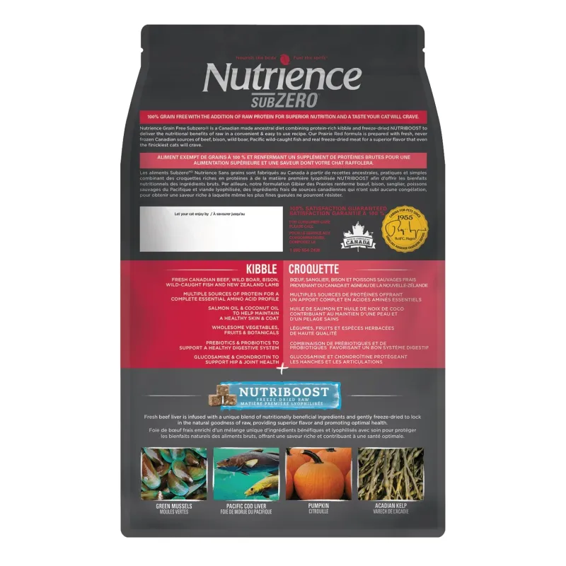 Nutrience Grain Free Sub Zero Prairie Red Cat Food