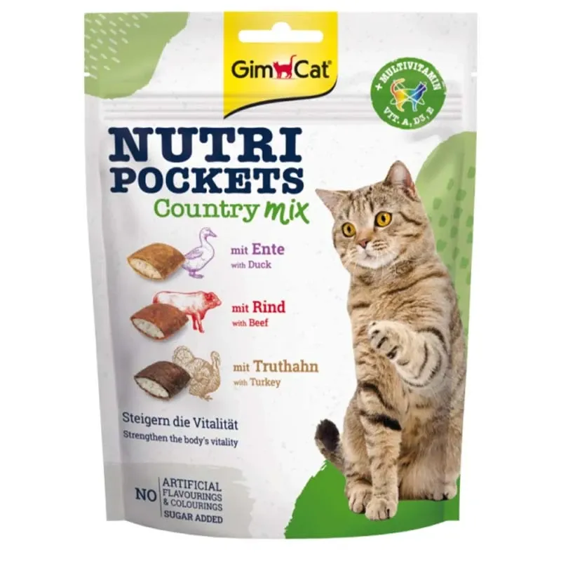 Gimcat Nutri Pockets Malt & Vitamin Treat With Beef & Duck & Turkey