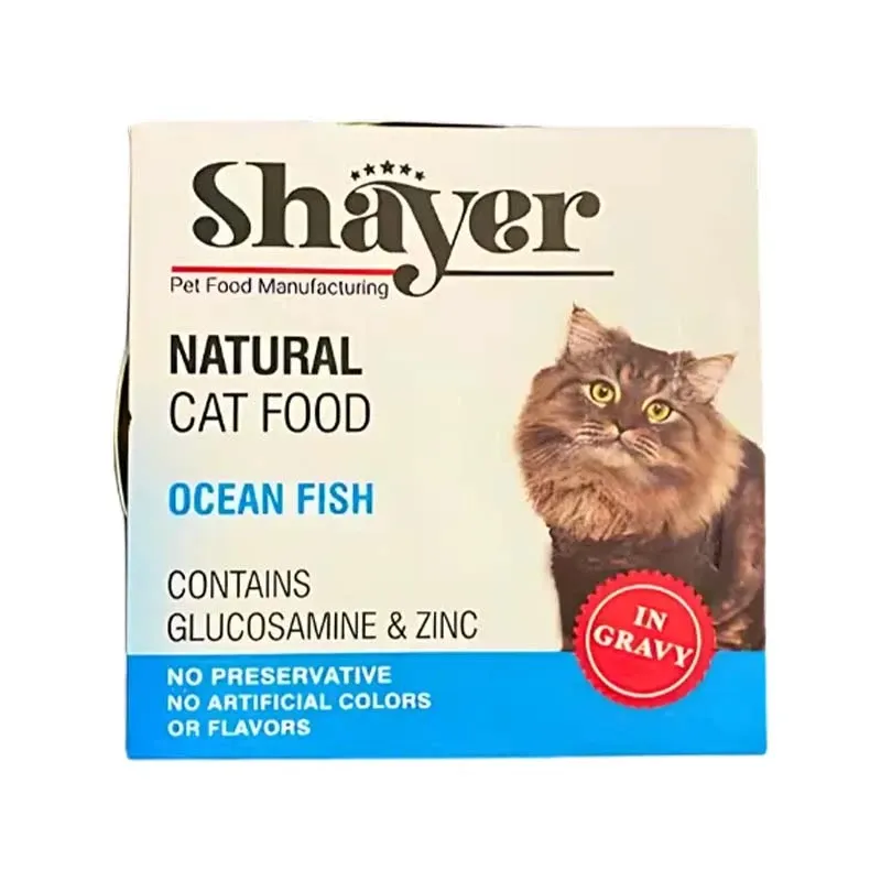 Shayer Natural Canned Wet Cat Food With Ocean Fish