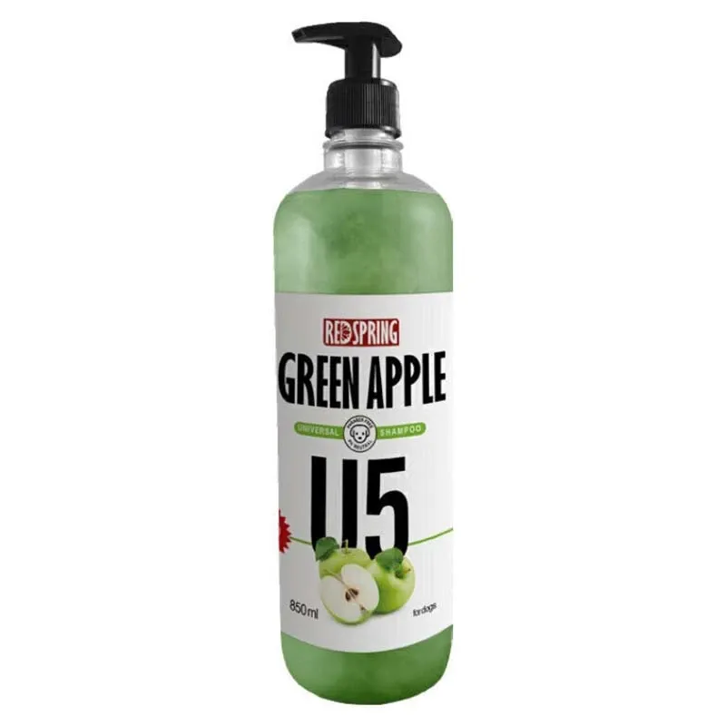 Red Spring Shampoo for Dog with Green Apple Scent