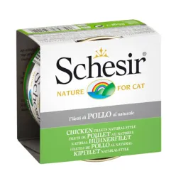  Schesir Canned Adult Wet Cat Food With Tuna Fish &amp; Chicken In Gravy