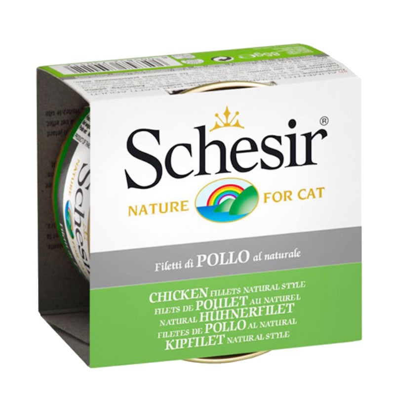  Schesir Canned Adult Wet Cat Food With Tuna Fish &amp; Chicken In Gravy