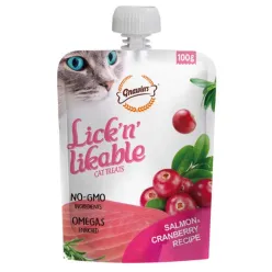 Gnawlers Lick 'n' Lickable Cat Treats with Salmon and Cranberry