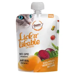 Gnawlers Lick 'n' Lickable Cat Treats with Egg Yolk and Vegetables