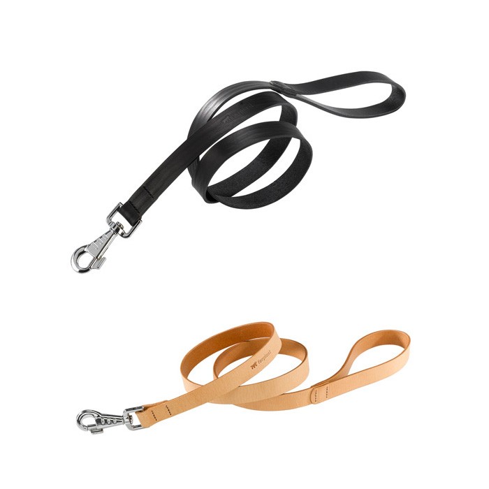 fersplast natural leather dog lead