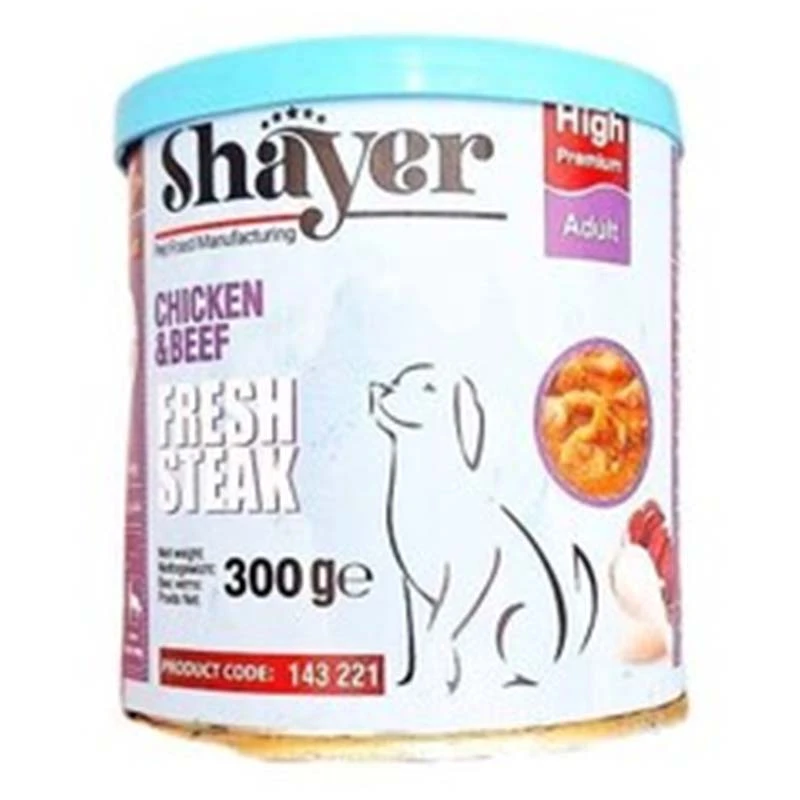 Shayer Pate Canned Adult Wet Dog Food With Meat and Chicken 