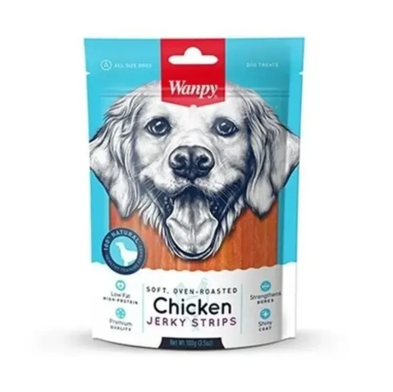 Wanpy Jerky Strips Dog Treat With Chicken Flavor