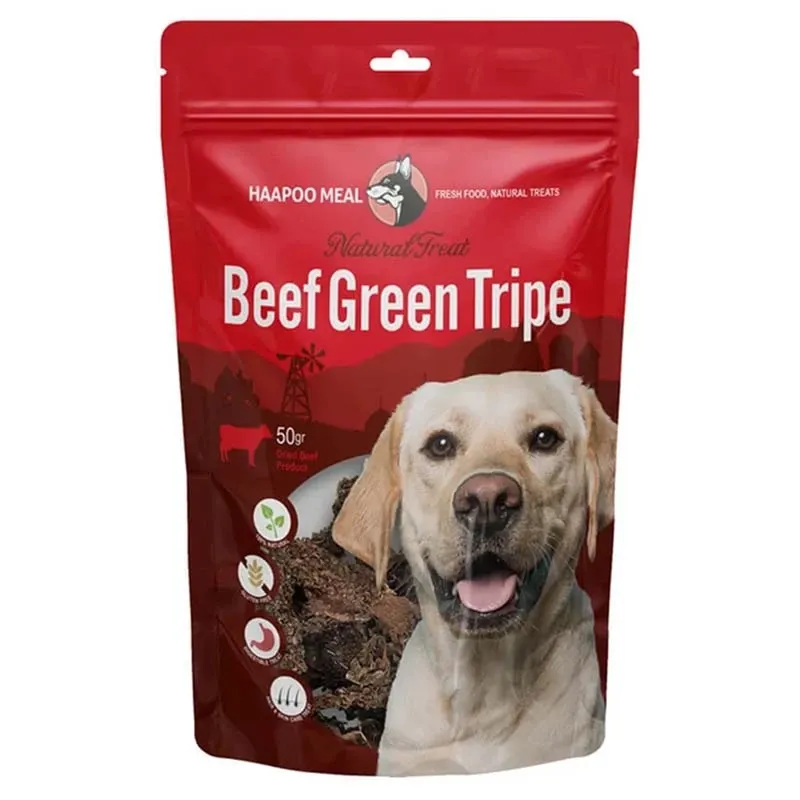 Hapoo Meal Natural Dog Treat With Beef Green Tripe