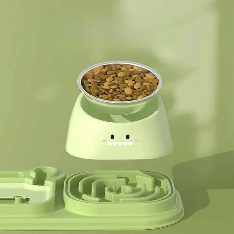 Cat Food and Water Bowl