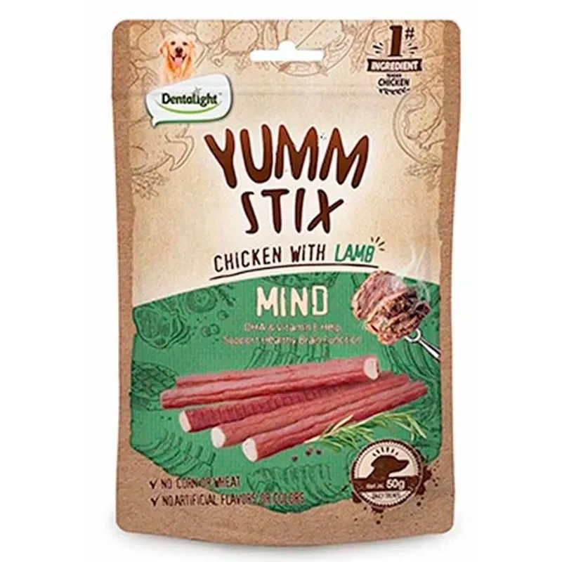 Dentalight Yumm Stix Dog Treat with Chicken and Lamb