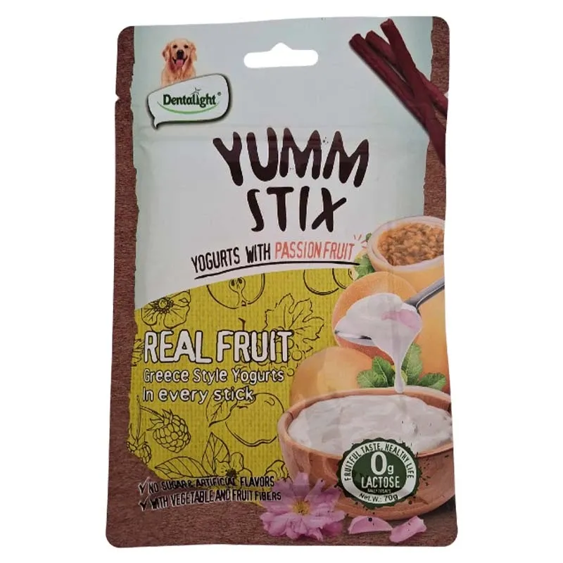 Dentalight Yumm Stix For Dogs-Wet and Soft Yogurts With Passion Fruit