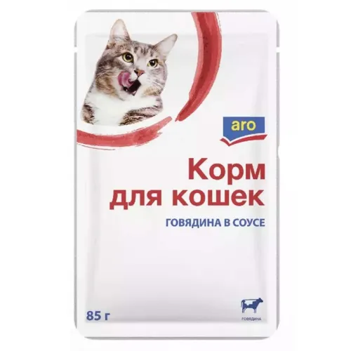 Aro Wet Cat Food with Beef