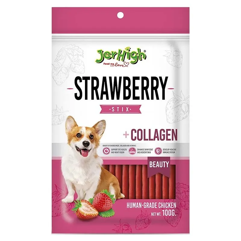 JerHigh Strawberry Dog Meaty Treat
