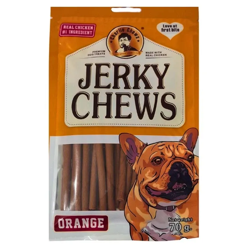 Jerky Chews Treat For Dogs With Orange Flavor