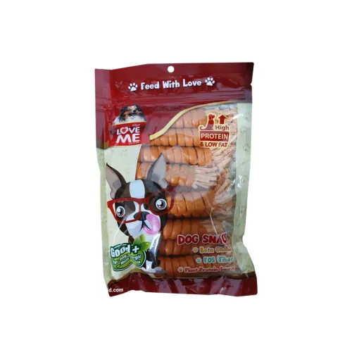 Love Me Dog Treats with Carrot Wraps and Chicken