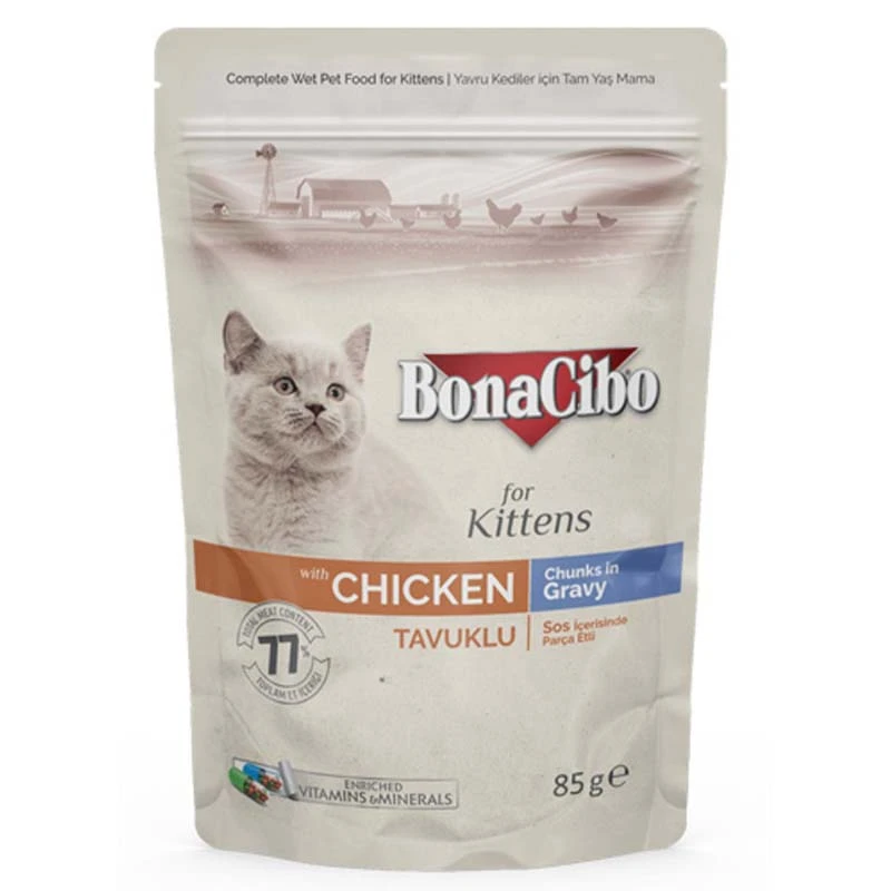 Bonacibo Kitten Chicken Chunks in Jelly