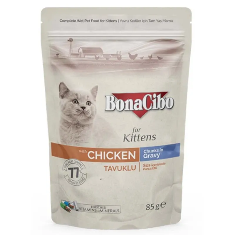 Bonacibo Kitten Chicken Chunks in Jelly